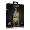 OUCH! - Glow in the dark - Todelt sett i stormasked netting - Grønn XL/4XL siste sjangse!