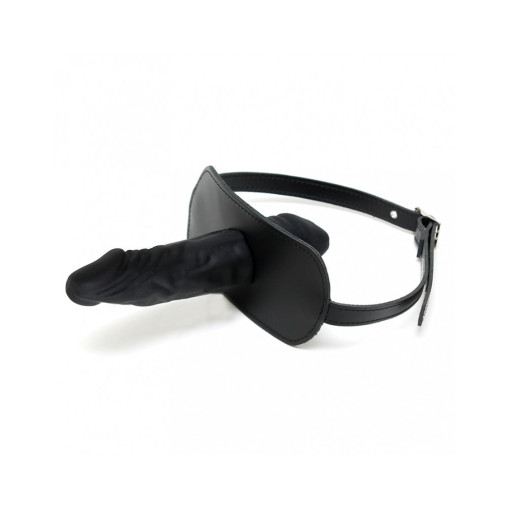 Rimba - Lærgag med Latexdildo