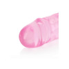 Realrock – Crystal Clear – Realistisk Dobbeldildo – Rosa - 45 cm