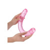 Realrock – Crystal Clear – Realistisk Dobbeldildo – Rosa - 45 cm