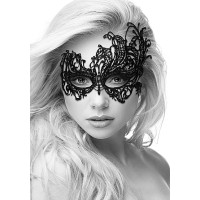 Ouch! Black & White - Royal maskerademaske med Blonder - Sort