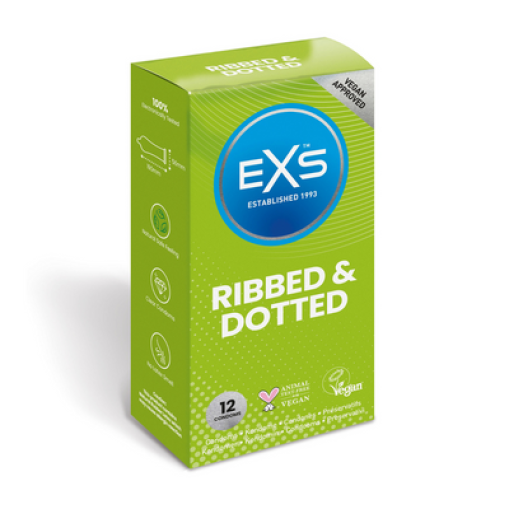 EXS - Kondom med Riller og nupper - 12 stk 