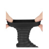 LoveToy - Wave Knights Ring- Vibrerende Penis og pung sleeve - Dobbel Sort