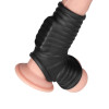 LoveToy - Wave Knights Ring- Vibrerende Penis og pung sleeve - Dobbel Sort