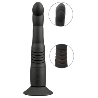 Couples Choice - G og P-spot thrusting vibrator - sort 