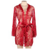 Gnist - Luksuriøs Kimono - Blonder - Rød Gnist - Luksuriøs Kimono - Blonder - Rød