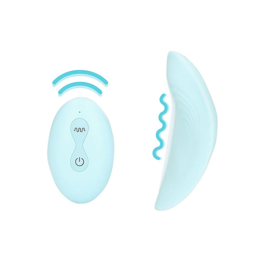 Loveline - Trusevibrator med fjernkontroll - Blå Loveline - Trusevibrator med fjernkontroll - Blå