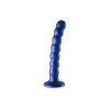 OUCH! - Beaded Silicone - Dildo med sugekopp - 16,5 cm - Blå