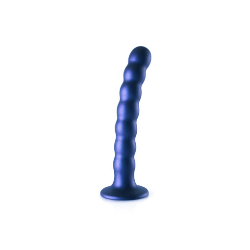 OUCH! - Beaded Silicone - Dildo med sugekopp - 16,5 cm - Blå