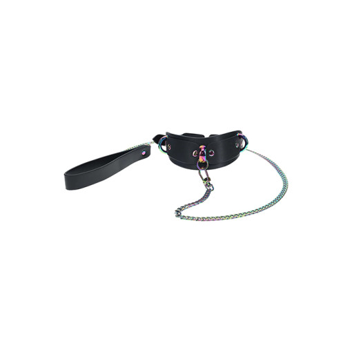 Ouch! Venice - Collar og lenke  - Sort 