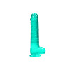 Realrock – Crystal Clear – Realistisk Dildo med Pung – Grønn - 22 cm
