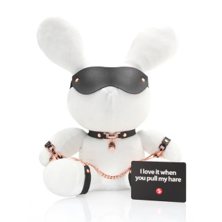 S-line - Bondage Rabbit Bamse - Large - Hvit og Sort 