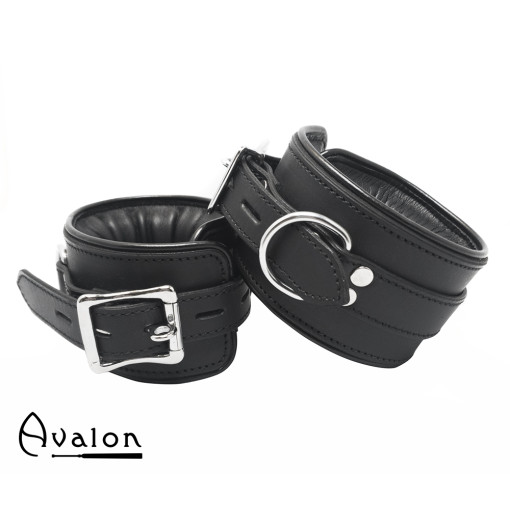 Avalon - ALCHEMY - Polstrede Fotcuffs - Sort 