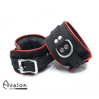 Avalon - ALCHEMY - Polstrede Fotcuffs - Sort og Rødt