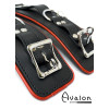 Avalon - ALCHEMY - Polstrede Fotcuffs - Sort og Rødt